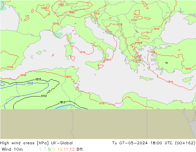 High wind areas UK-Global Ter 07.05.2024 18 UTC