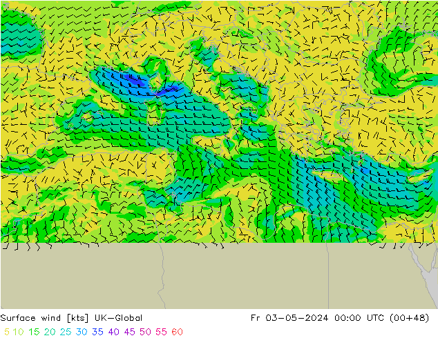 Rüzgar 10 m UK-Global Cu 03.05.2024 00 UTC