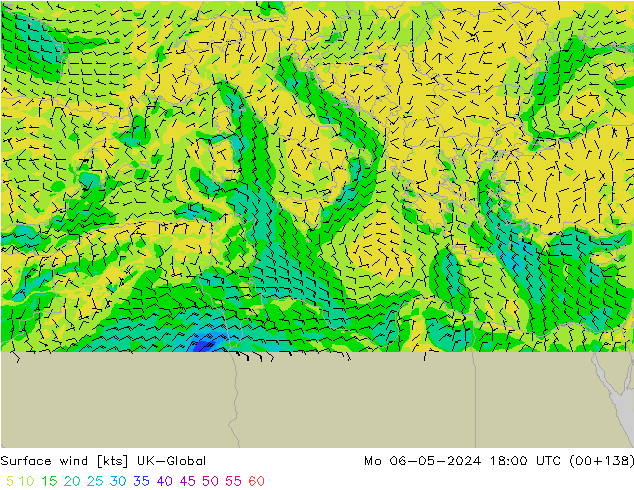 Wind 10 m UK-Global ma 06.05.2024 18 UTC