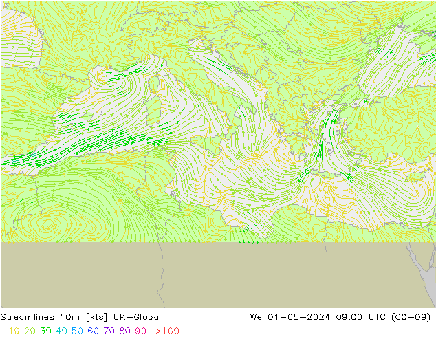 Linea di flusso 10m UK-Global mer 01.05.2024 09 UTC