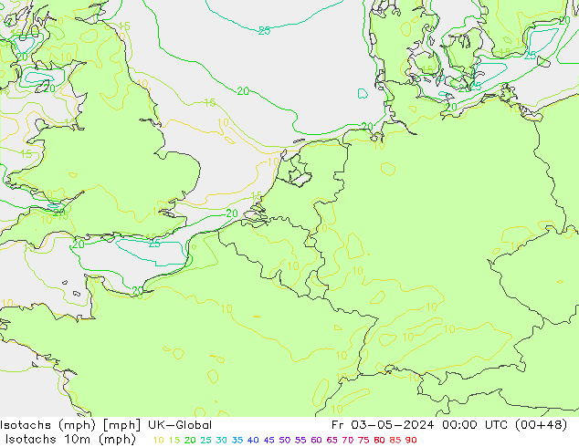 Isotachs (mph) UK-Global Fr 03.05.2024 00 UTC