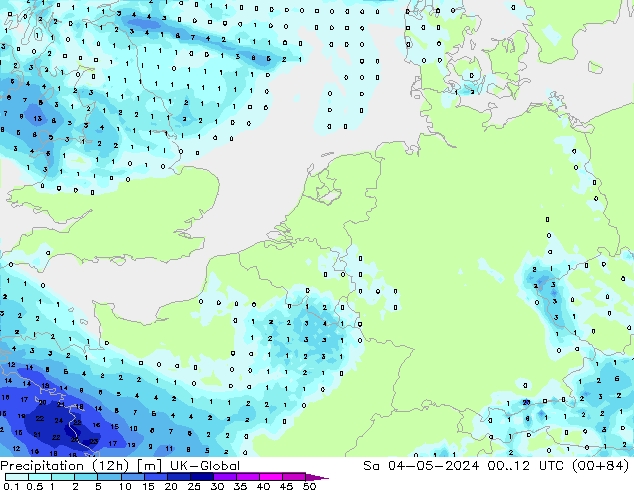 Precipitation (12h) UK-Global Sa 04.05.2024 12 UTC