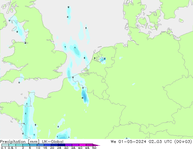осадки UK-Global ср 01.05.2024 03 UTC