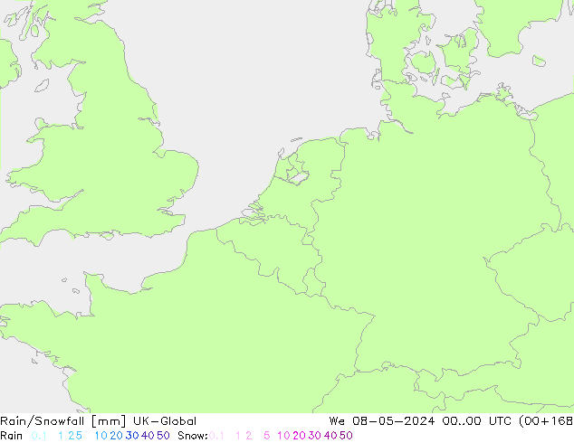 Rain/Snowfall UK-Global St 08.05.2024 00 UTC