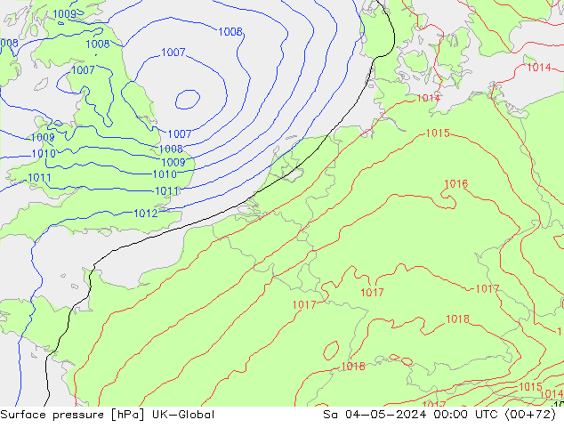 Luchtdruk (Grond) UK-Global za 04.05.2024 00 UTC