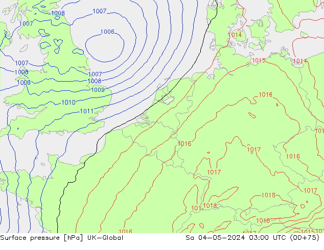 Luchtdruk (Grond) UK-Global za 04.05.2024 03 UTC