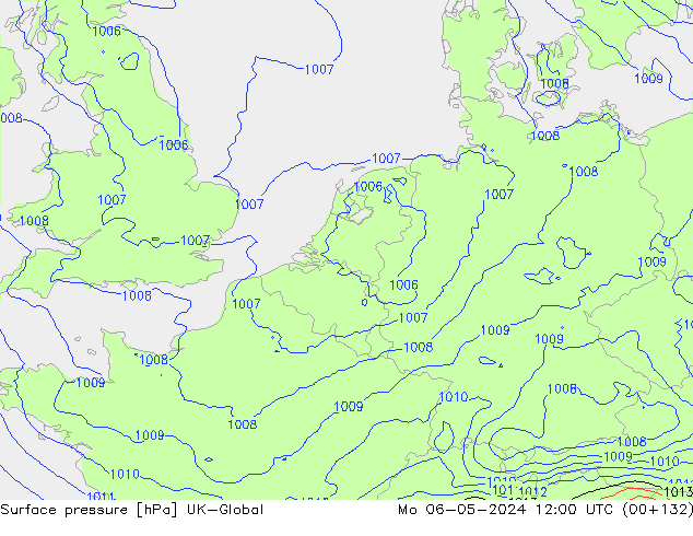 Yer basıncı UK-Global Pzt 06.05.2024 12 UTC