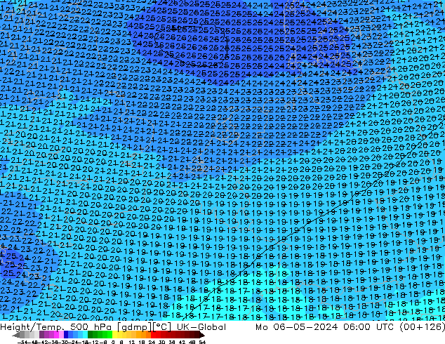 Géop./Temp. 500 hPa UK-Global lun 06.05.2024 06 UTC