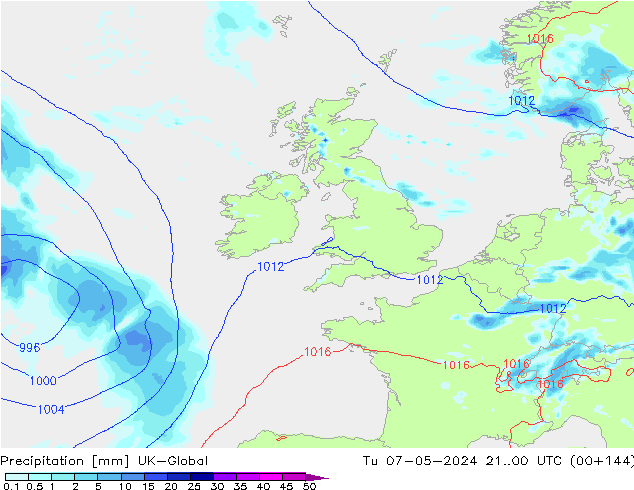 precipitação UK-Global Ter 07.05.2024 00 UTC