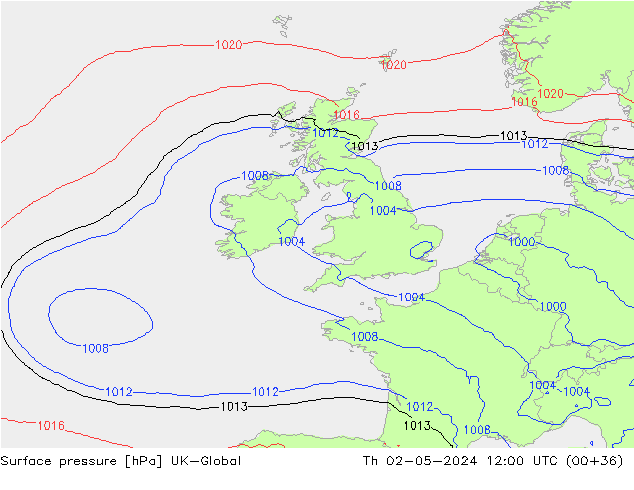 Yer basıncı UK-Global Per 02.05.2024 12 UTC