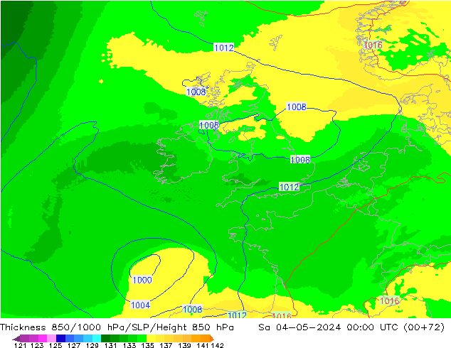 Thck 850-1000 hPa UK-Global So 04.05.2024 00 UTC