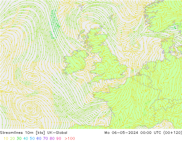 Streamlines 10m UK-Global Mo 06.05.2024 00 UTC