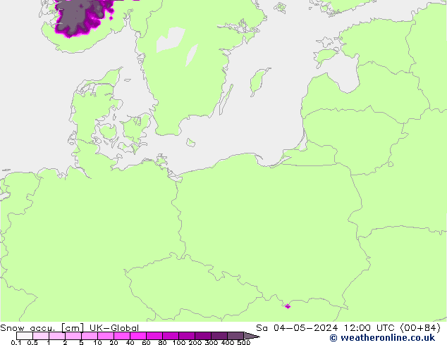Snow accu. UK-Global Sa 04.05.2024 12 UTC