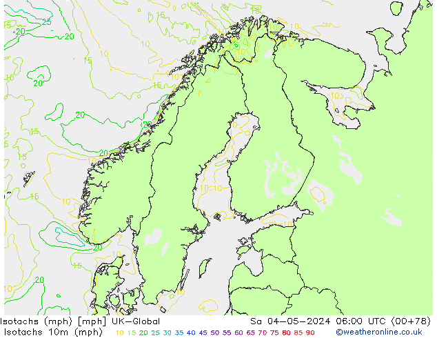 Isotachs (mph) UK-Global  04.05.2024 06 UTC