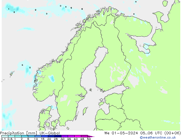 Niederschlag UK-Global Mi 01.05.2024 06 UTC