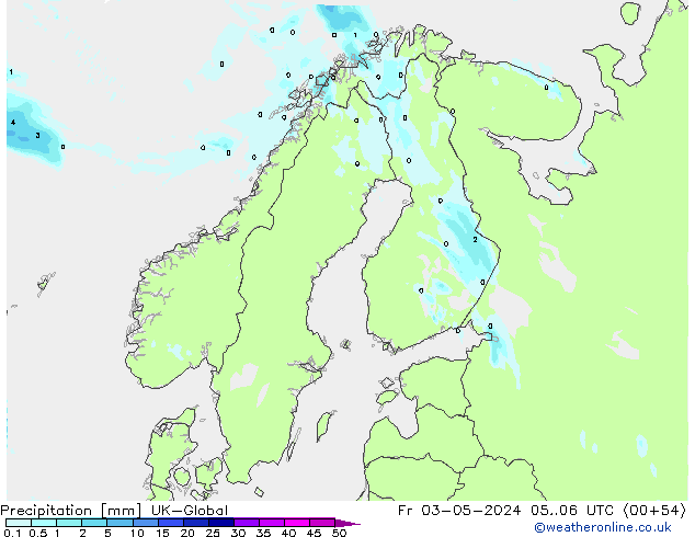 precipitação UK-Global Sex 03.05.2024 06 UTC