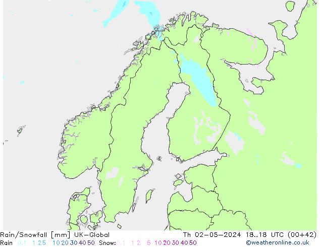 Rain/Snowfall UK-Global Per 02.05.2024 18 UTC