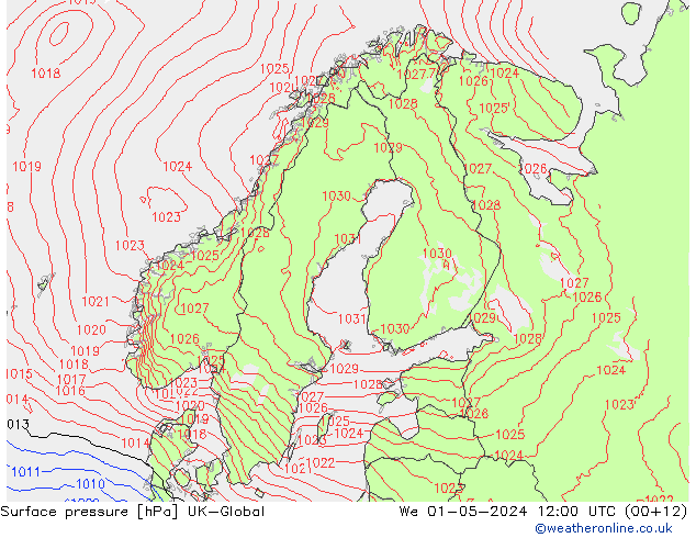 Bodendruck UK-Global Mi 01.05.2024 12 UTC