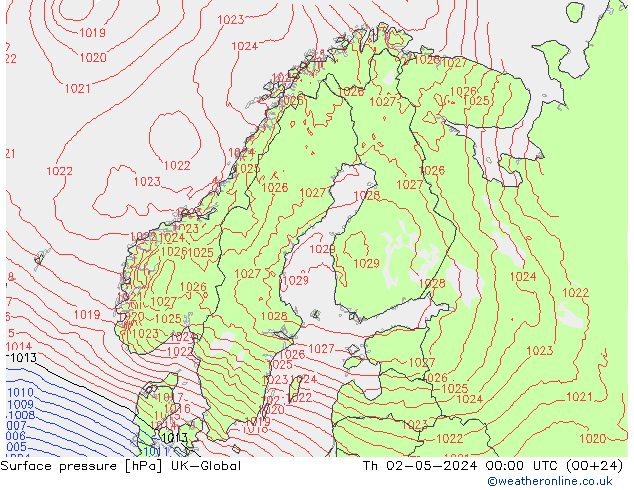 ciśnienie UK-Global czw. 02.05.2024 00 UTC