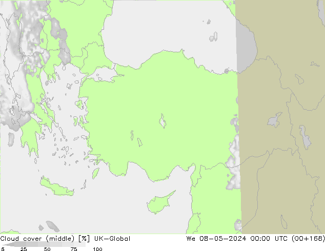 Nubes medias UK-Global mié 08.05.2024 00 UTC