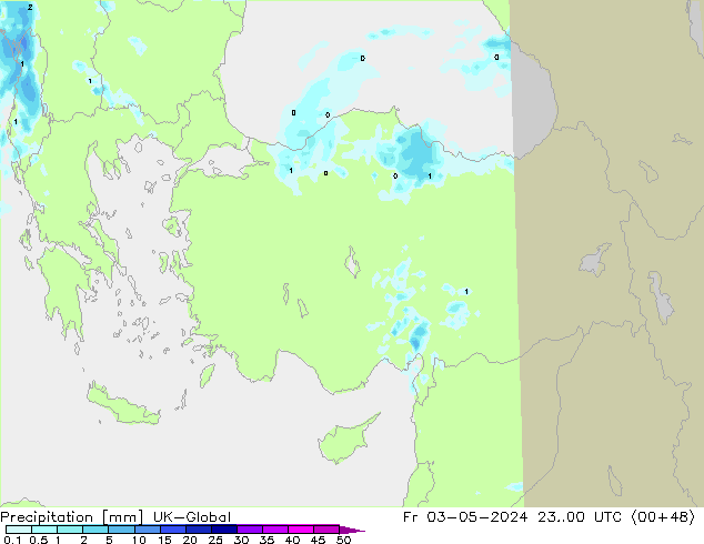 Neerslag UK-Global vr 03.05.2024 00 UTC