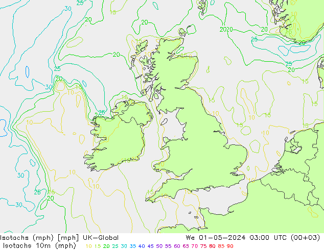 Isotachs (mph) UK-Global St 01.05.2024 03 UTC