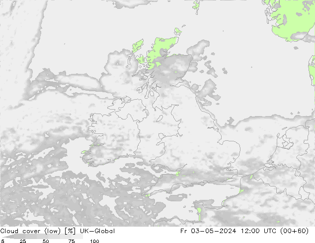 nízká oblaka UK-Global Pá 03.05.2024 12 UTC