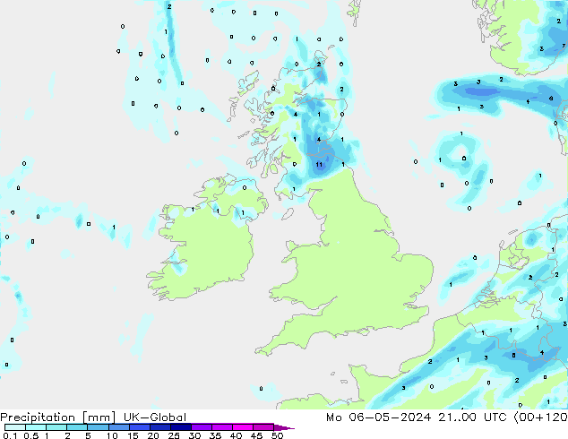 Précipitation UK-Global lun 06.05.2024 00 UTC