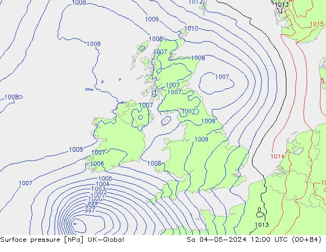 Luchtdruk (Grond) UK-Global za 04.05.2024 12 UTC