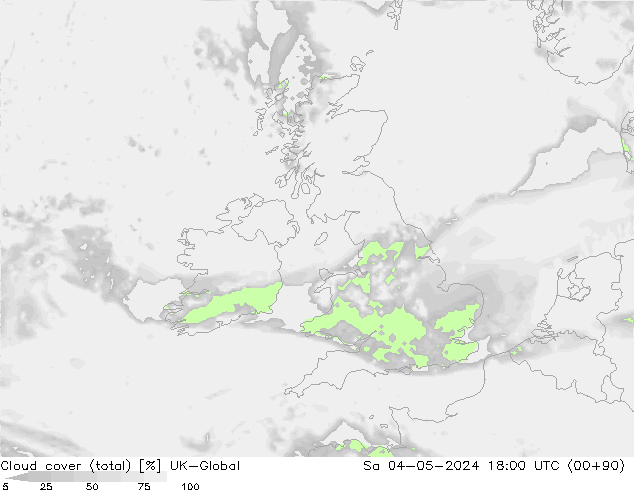 Cloud cover (total) UK-Global Sa 04.05.2024 18 UTC