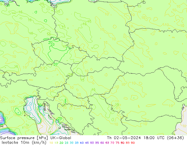 Isotachen (km/h) UK-Global do 02.05.2024 18 UTC