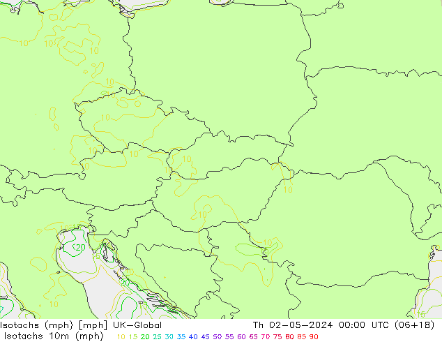 Isotachs (mph) UK-Global Qui 02.05.2024 00 UTC