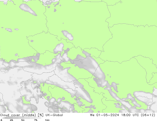 Cloud cover (middle) UK-Global We 01.05.2024 18 UTC