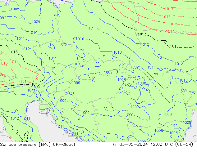 Luchtdruk (Grond) UK-Global vr 03.05.2024 12 UTC