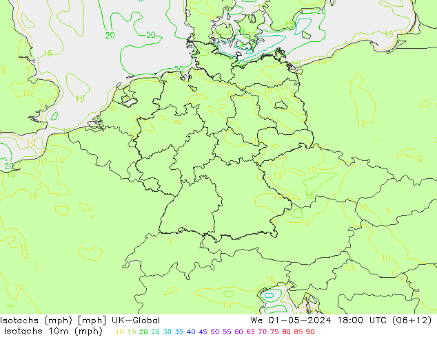 Isotachs (mph) UK-Global mer 01.05.2024 18 UTC