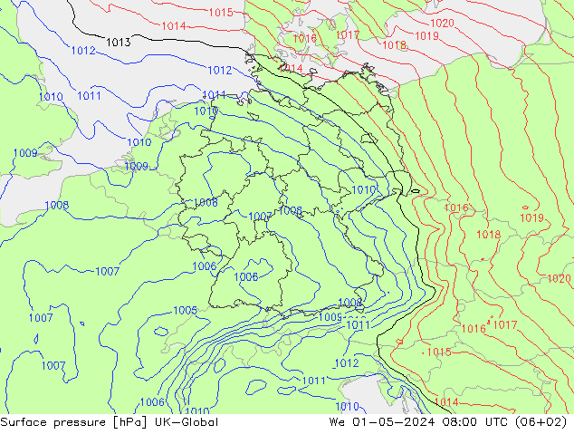 Bodendruck UK-Global Mi 01.05.2024 08 UTC