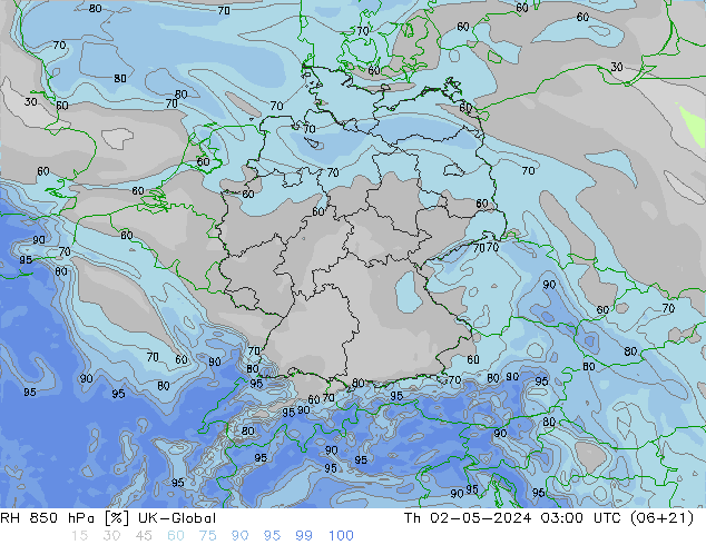 RH 850 hPa UK-Global Th 02.05.2024 03 UTC