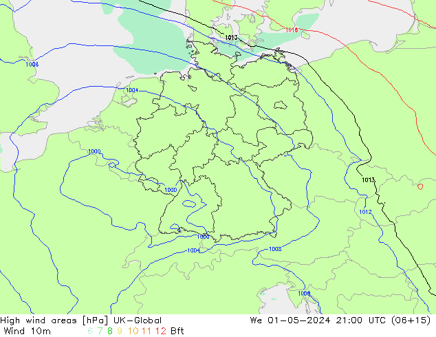 High wind areas UK-Global We 01.05.2024 21 UTC