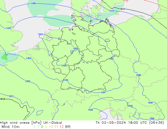 High wind areas UK-Global  02.05.2024 18 UTC