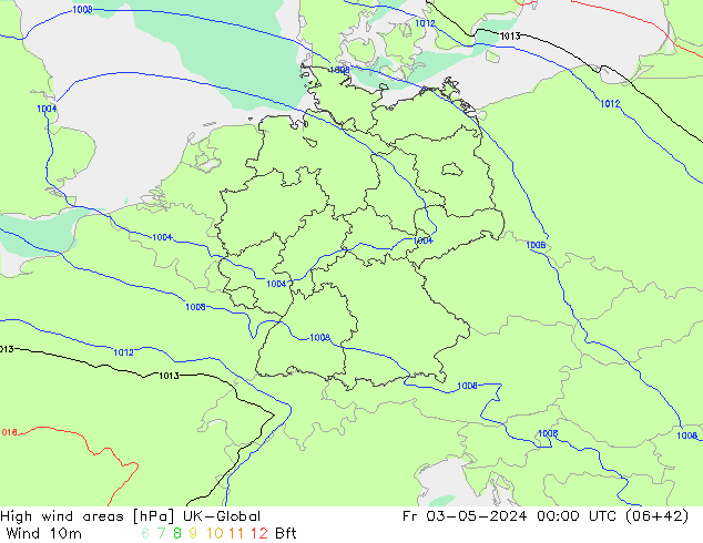 High wind areas UK-Global Fr 03.05.2024 00 UTC