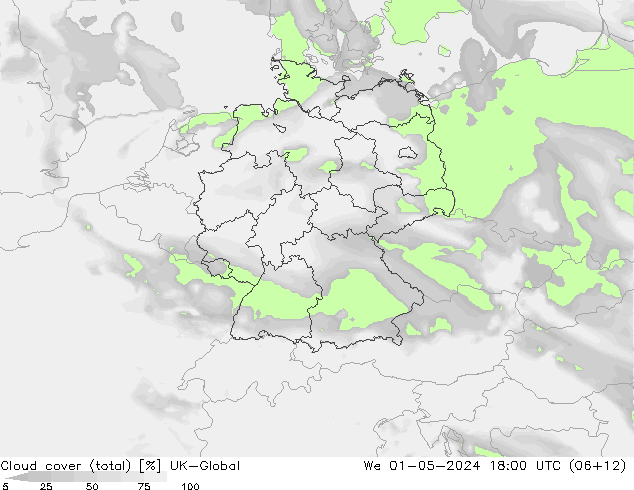 Wolken (gesamt) UK-Global Mi 01.05.2024 18 UTC