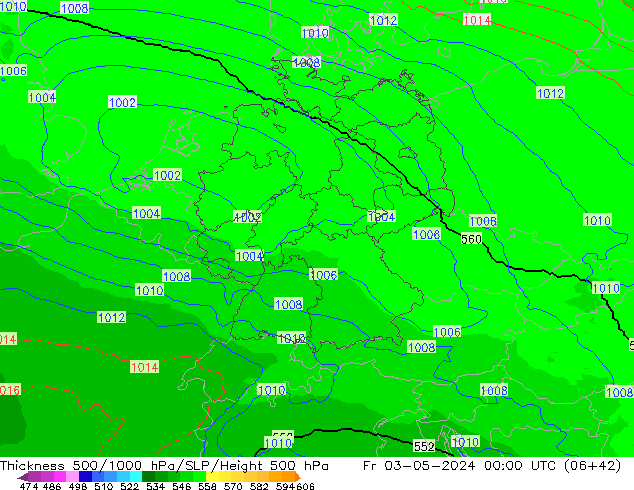 Thck 500-1000hPa UK-Global Sex 03.05.2024 00 UTC