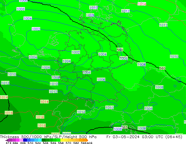 Thck 500-1000hPa UK-Global ven 03.05.2024 03 UTC