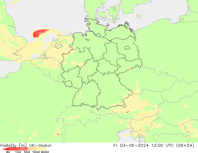 Dohlednost UK-Global Pá 03.05.2024 12 UTC