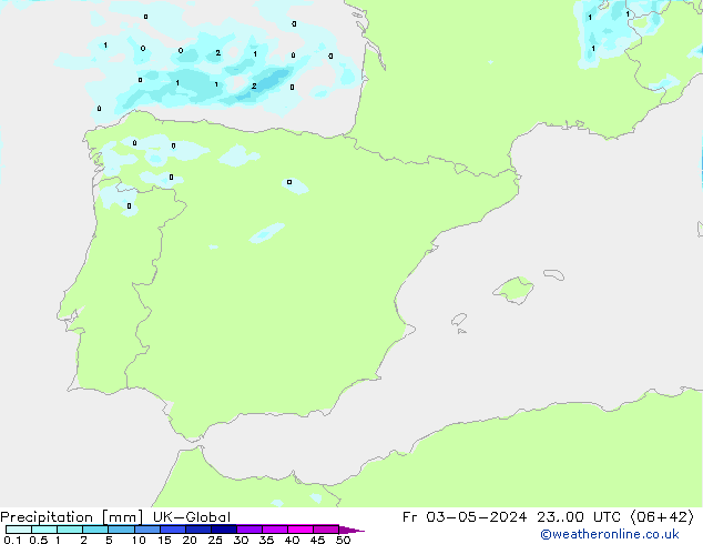 Precipitation UK-Global Fr 03.05.2024 00 UTC