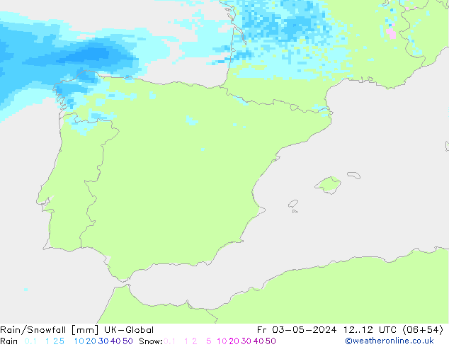 Rain/Snowfall UK-Global Sex 03.05.2024 12 UTC