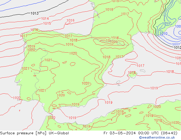 Yer basıncı UK-Global Cu 03.05.2024 00 UTC