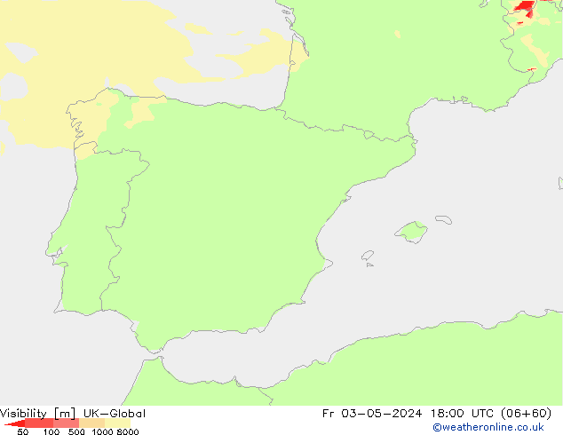 Dohlednost UK-Global Pá 03.05.2024 18 UTC