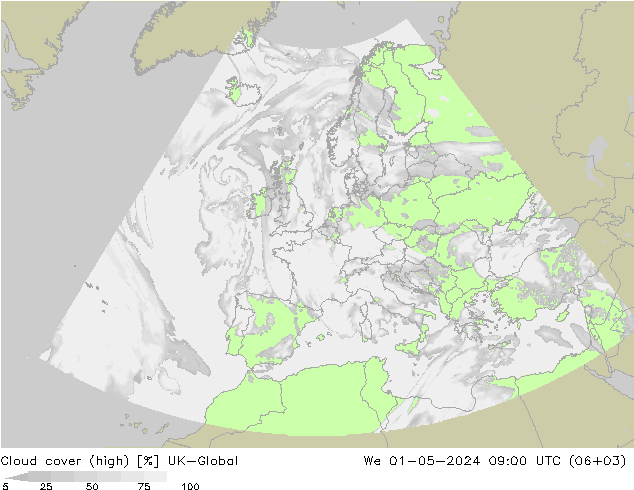 Wolken (hohe) UK-Global Mi 01.05.2024 09 UTC