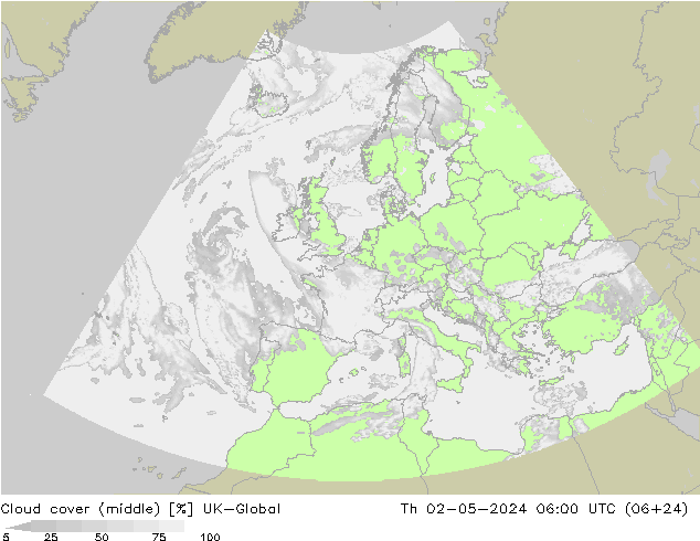 Wolken (mittel) UK-Global Do 02.05.2024 06 UTC